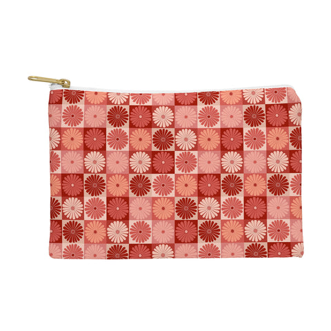 Colour Poems Checker Daisies I Red Pink Pouch