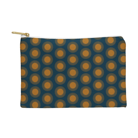 Colour Poems Cheerful Sun Pattern Navy Blue Pouch