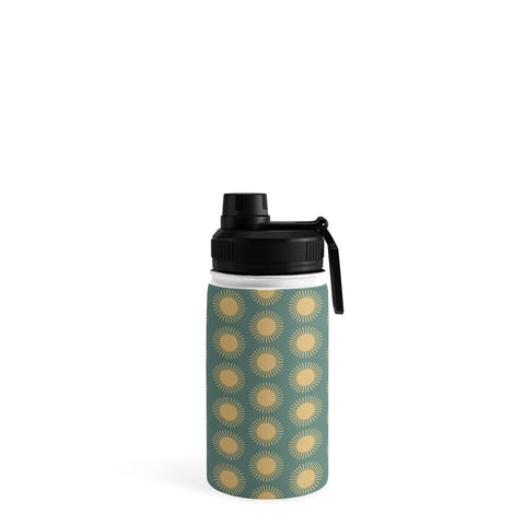 Colour Poems Cheerful Sun Pattern Sage Water Bottle