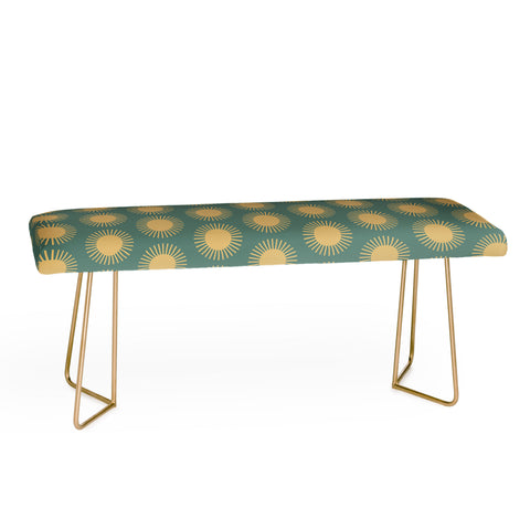 Colour Poems Cheerful Sun Pattern Sage Bench