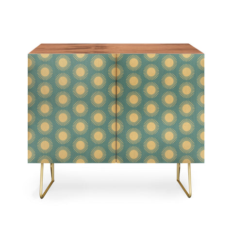 Colour Poems Cheerful Sun Pattern Sage Credenza