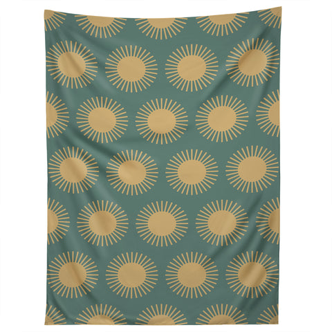 Colour Poems Cheerful Sun Pattern Sage Tapestry