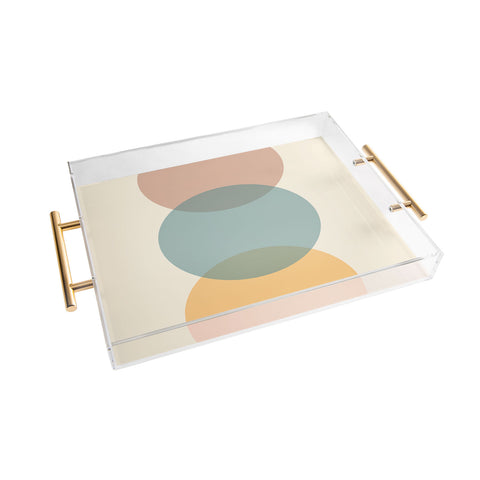 Colour Poems Circle Gradient Melon Acrylic Tray