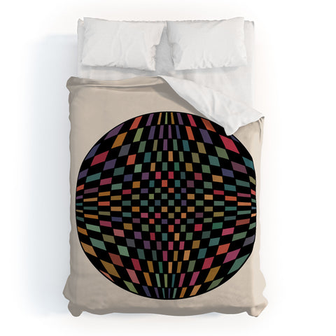 Colour Poems Circular Geometry Rainbow Duvet Cover