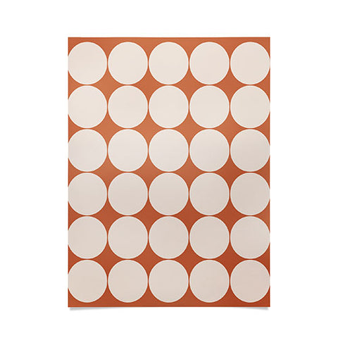 Colour Poems Circular Minimalism Orange Poster