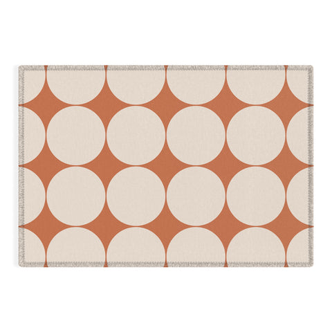 Colour Poems Circular Minimalism Orange Outdoor Rug