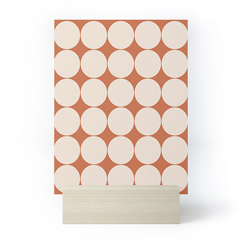 Colour Poems Circular Minimalism Orange Mini Art Print