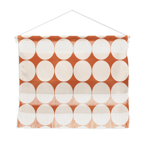 Colour Poems Circular Minimalism Orange Wall Hanging Landscape