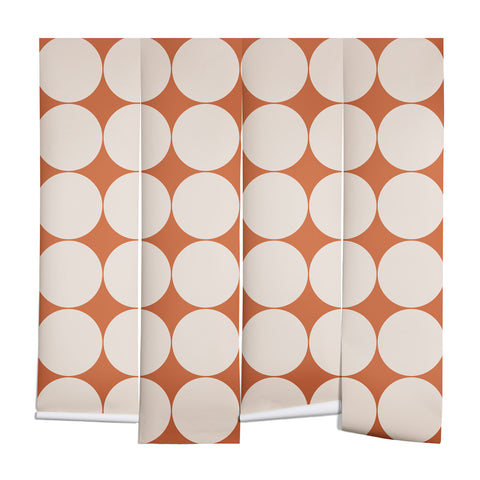 Colour Poems Circular Minimalism Orange Wall Mural