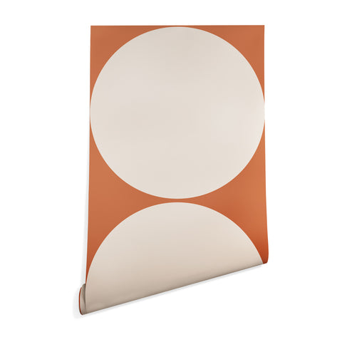 Colour Poems Circular Minimalism Orange Wallpaper