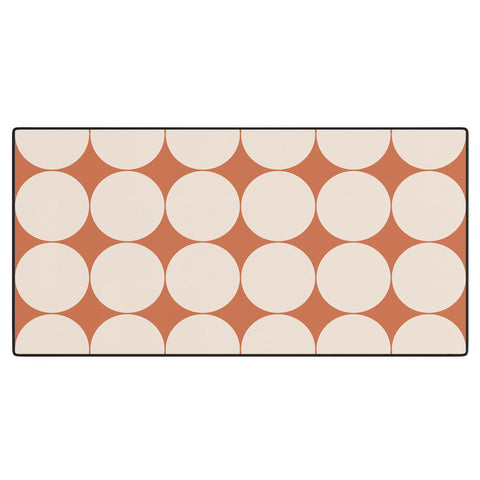 Colour Poems Circular Minimalism Orange Desk Mat