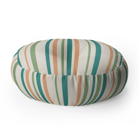 Colour Poems Classic Minimal Stripes II Floor Pillow Round