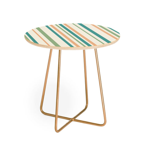 Colour Poems Classic Minimal Stripes II Round Side Table