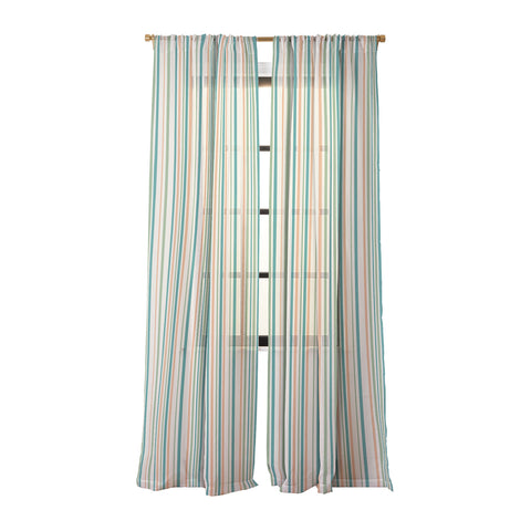 Colour Poems Classic Minimal Stripes II Sheer Window Curtain