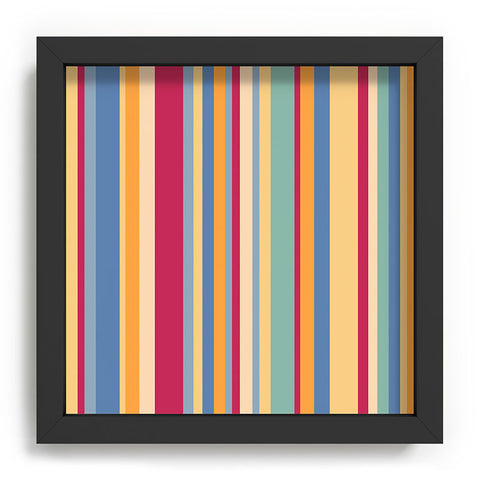 Colour Poems Classic Retro Stripes I Recessed Framing Square