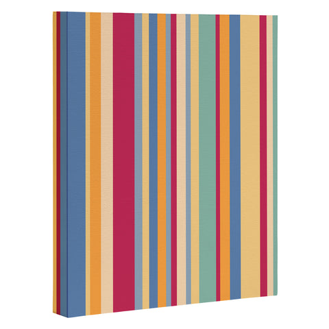Colour Poems Classic Retro Stripes I Art Canvas