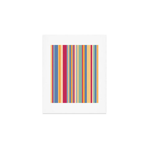 Colour Poems Classic Retro Stripes I Art Print