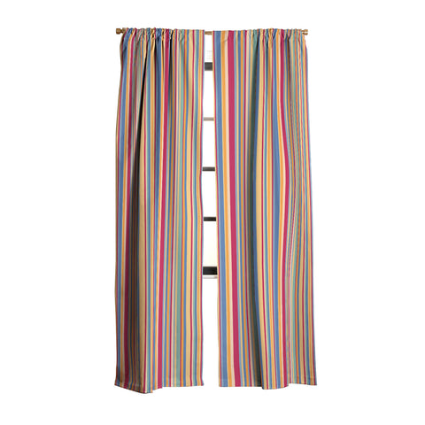 Colour Poems Classic Retro Stripes I Blackout Window Curtain