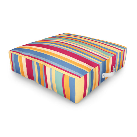 Colour Poems Classic Retro Stripes I Outdoor Floor Cushion