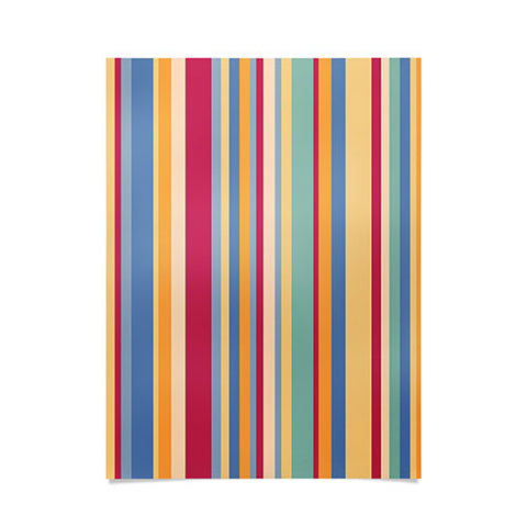 Colour Poems Classic Retro Stripes I Poster
