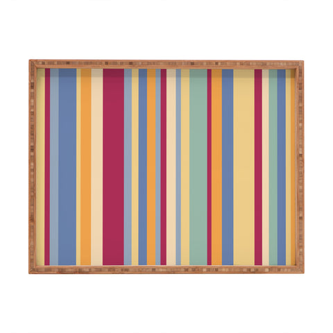 Colour Poems Classic Retro Stripes I Rectangular Tray