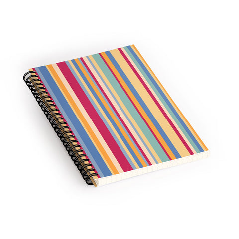 Colour Poems Classic Retro Stripes I Spiral Notebook
