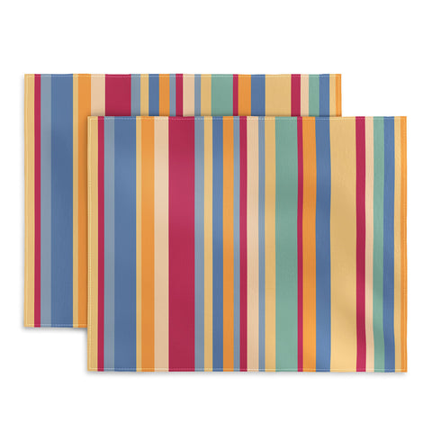 Colour Poems Classic Retro Stripes I Placemat