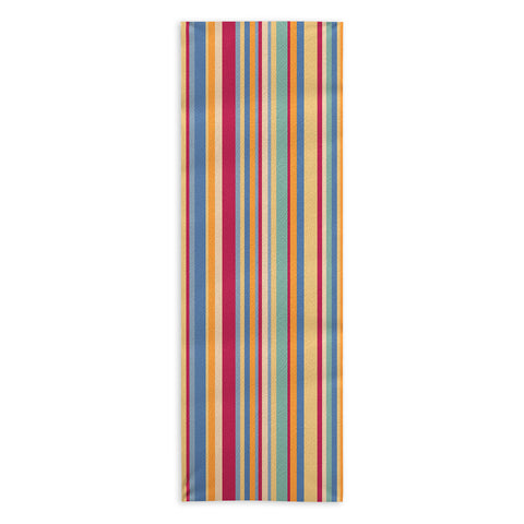 Colour Poems Classic Retro Stripes I Yoga Towel