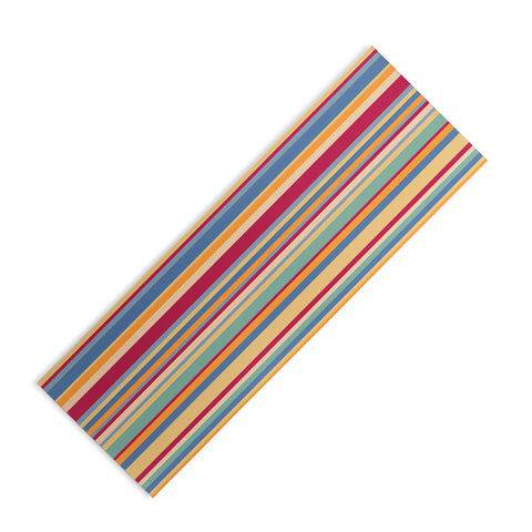 Colour Poems Classic Retro Stripes I Yoga Mat