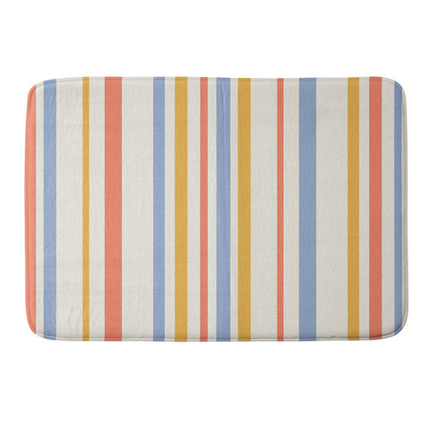 Colour Poems Classic Retro Stripes III Memory Foam Bath Mat