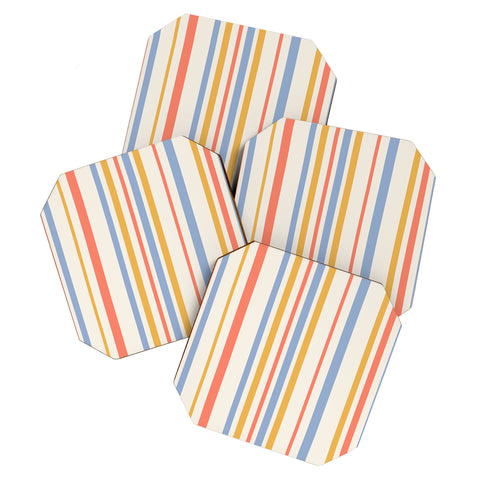 Colour Poems Classic Retro Stripes III Coaster Set