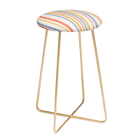 Colour Poems Classic Retro Stripes III Counter Stool