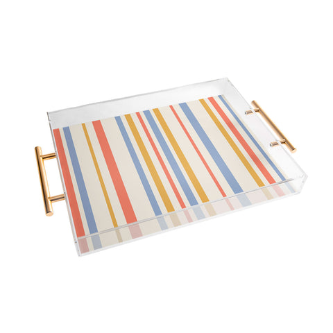 Colour Poems Classic Retro Stripes III Acrylic Tray