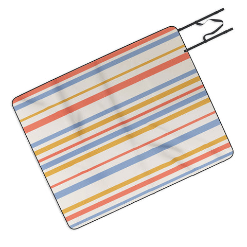 Colour Poems Classic Retro Stripes III Picnic Blanket