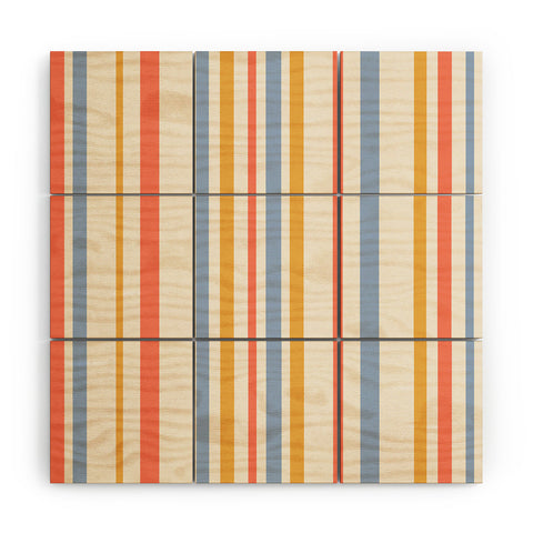 Colour Poems Classic Retro Stripes III Wood Wall Mural