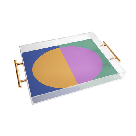 Colour Poems Color Block Abstract III Acrylic Tray