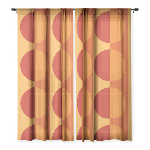 Colour Poems Color Block Abstract VIII Sheer Window Curtain