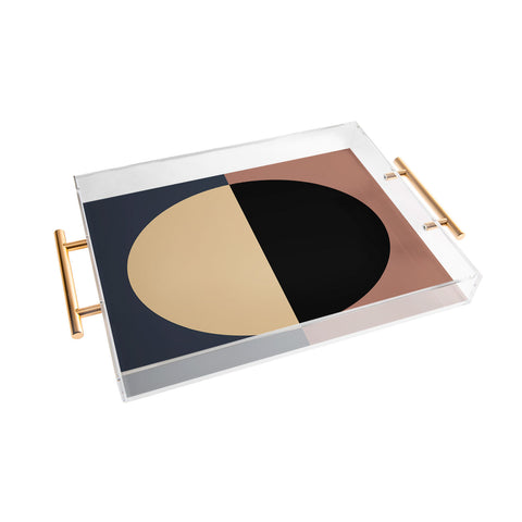 Colour Poems Color Block Abstract XVII Acrylic Tray