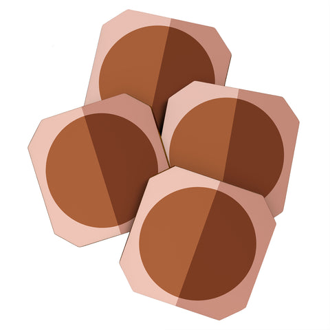 Colour Poems Color Block Abstract XXI Coaster Set