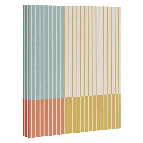 Colour Poems Color Block Line Abstract IX Art Canvas