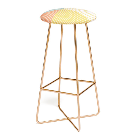 Colour Poems Color Block Line Abstract IX Bar Stool