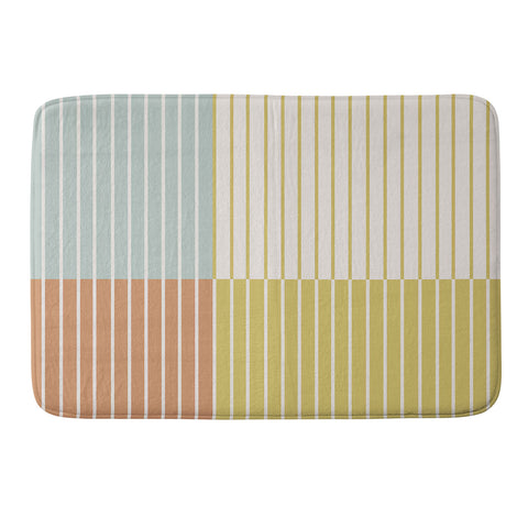 Colour Poems Color Block Line Abstract IX Memory Foam Bath Mat