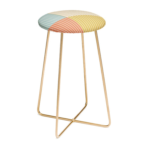 Colour Poems Color Block Line Abstract IX Counter Stool