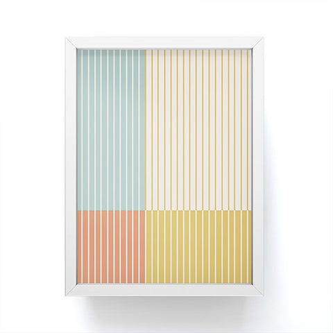 Colour Poems Color Block Line Abstract IX Framed Mini Art Print