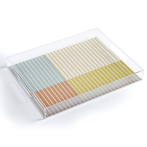 Colour Poems Color Block Line Abstract IX Acrylic Tray