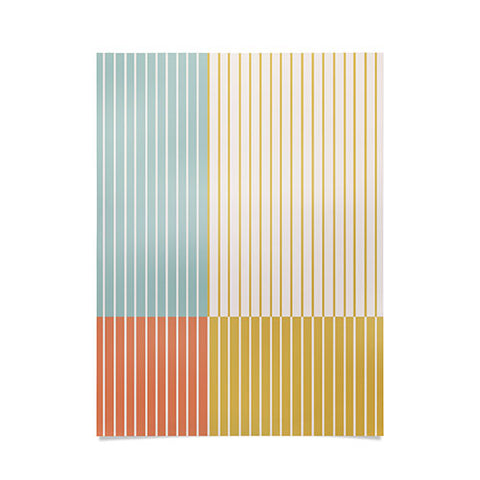 Colour Poems Color Block Line Abstract IX Poster