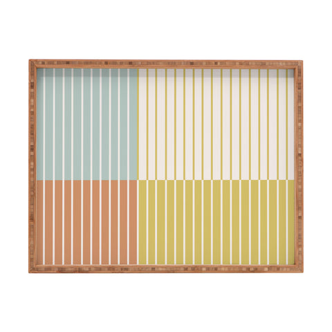 Colour Poems Color Block Line Abstract IX Rectangular Tray