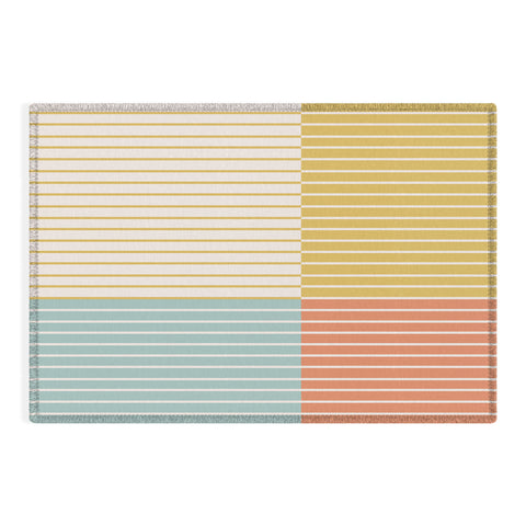 Colour Poems Color Block Line Abstract IX Outdoor Rug