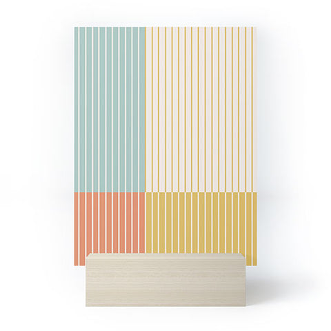 Colour Poems Color Block Line Abstract IX Mini Art Print