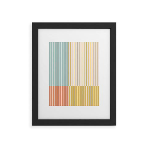 Colour Poems Color Block Line Abstract IX Framed Art Print